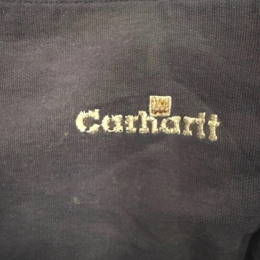 Vintage Carhartt Hoodie‎ 2XLT Navy Pullover Thrashed Distressed Faded 90s Grunge